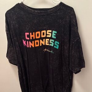 PINK Victoria's Secret Kids 'Choose Kindness' Black Graphic Tee